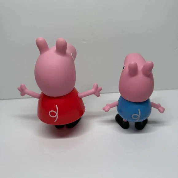 Peppa Pig Large Action Figures 5” Peppa & 4” George Hasbro Lot of 2 Jumbo Toys - Picture 4 of 6